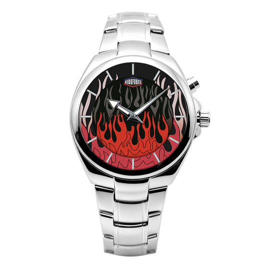 HeroForce 2020 - Red Flame Dial Unisex Watch – Black Steel Quartz