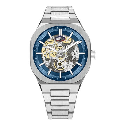 HeroForce 5042A - Skeleton Elite – Luxury Mechanical Style Watch with Octagonal Bezel