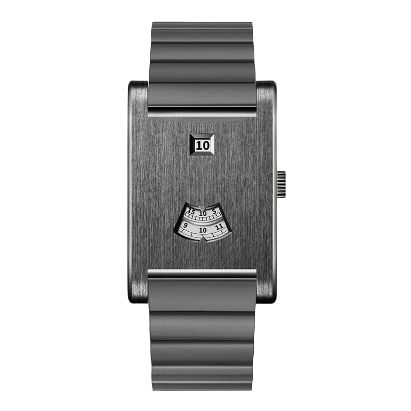 dark watch front, brushed metal