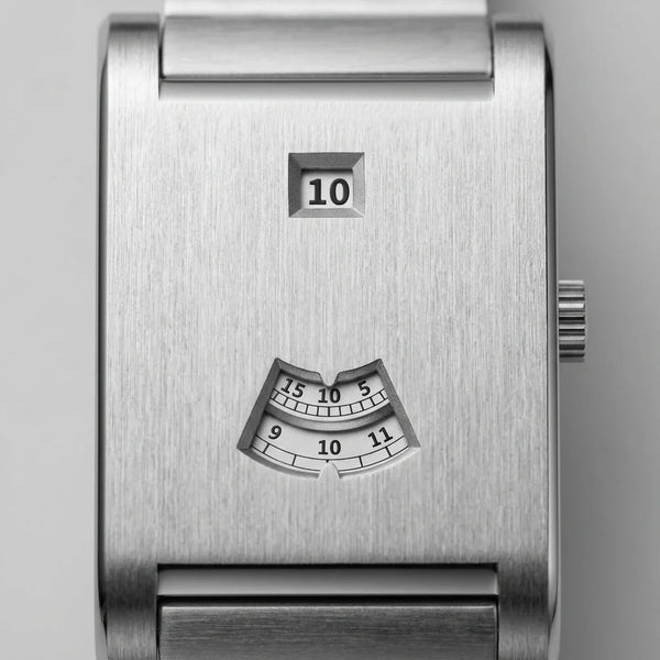HeroForce 5035S Watch - J - Jump-Hour rectangle steel quiet luxury