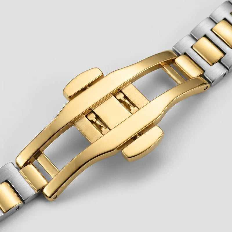 HeroForce 5041 Luxury Ana - leather strap, metal buckle, macro detail
