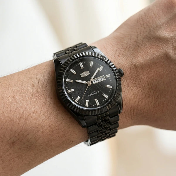 HeroForce 5083 Luxury Ana - luxury watch, on wrist, minimalist, photorealistic