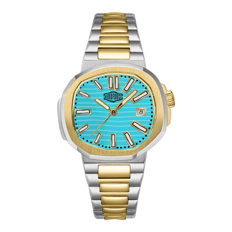 HeroForce 5019 - Classic Men’s Quartz Watch - Stainless Steel Strap & Date Window
