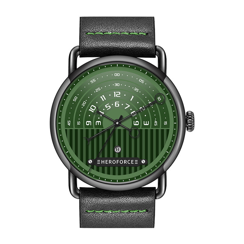 HeroForce 5005A – Men’s Minimal Dial Watch - Classic Leather Strap