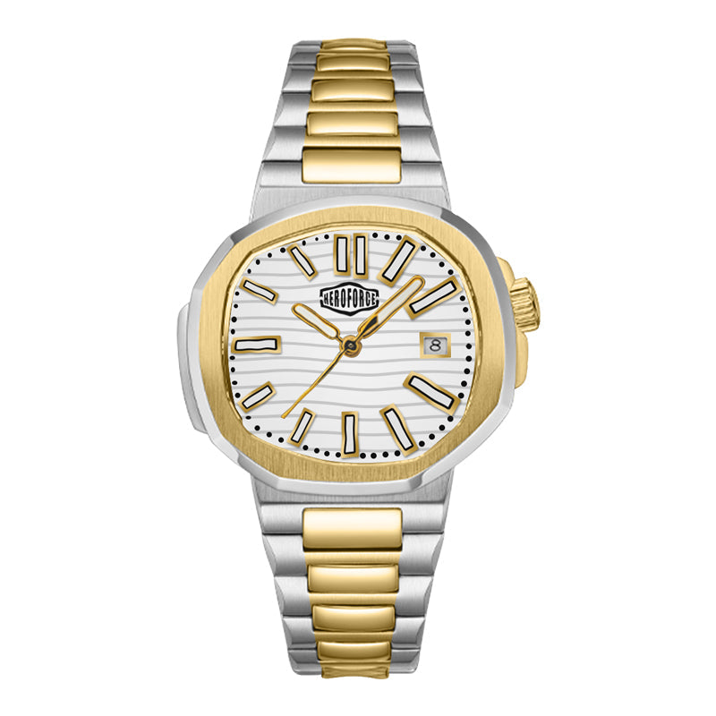 HeroForce 5019 - Classic Men’s Quartz Watch - Stainless Steel Strap & Date Window