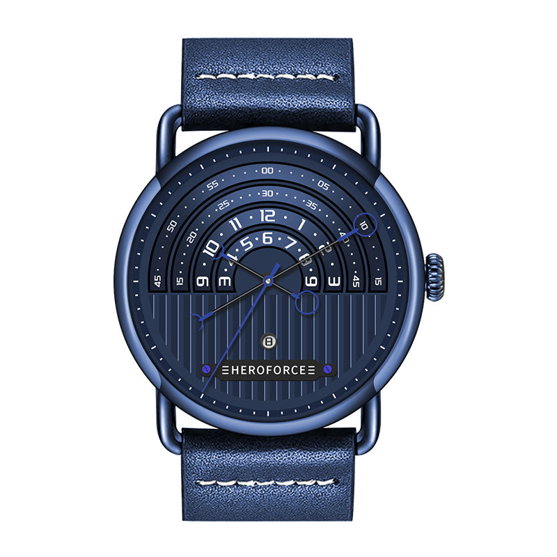 HeroForce 5005A – Men’s Minimal Dial Watch - Classic Leather Strap