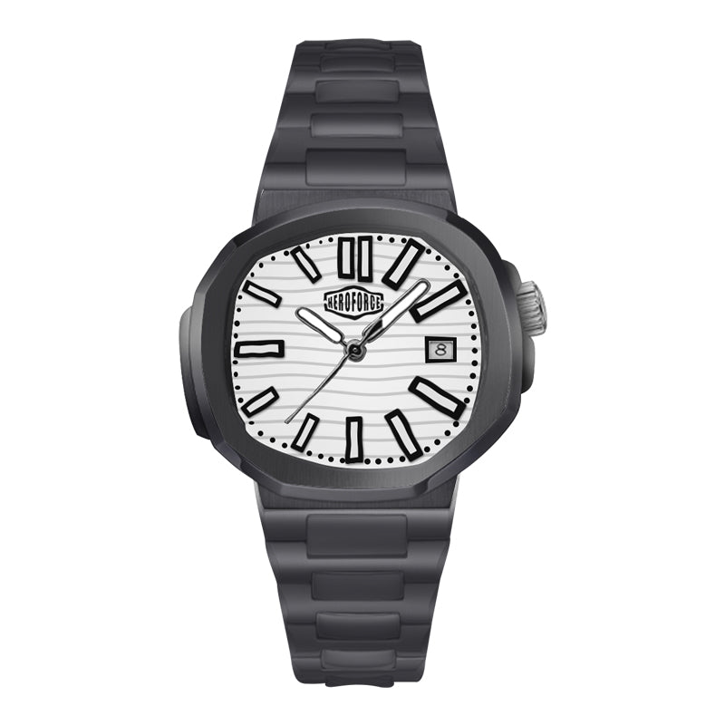 HeroForce 5019 - Classic Men’s Quartz Watch - Stainless Steel Strap & Date Window