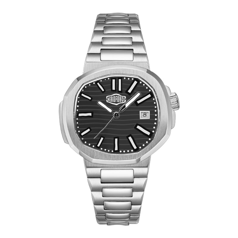HeroForce 5019 - Classic Men’s Quartz Watch - Stainless Steel Strap & Date Window