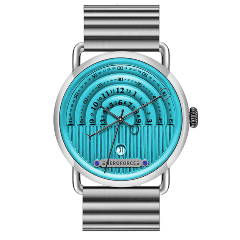 HeroForce 5005B – Men’s Minimal Dial Watch - Stainless Steel Strap