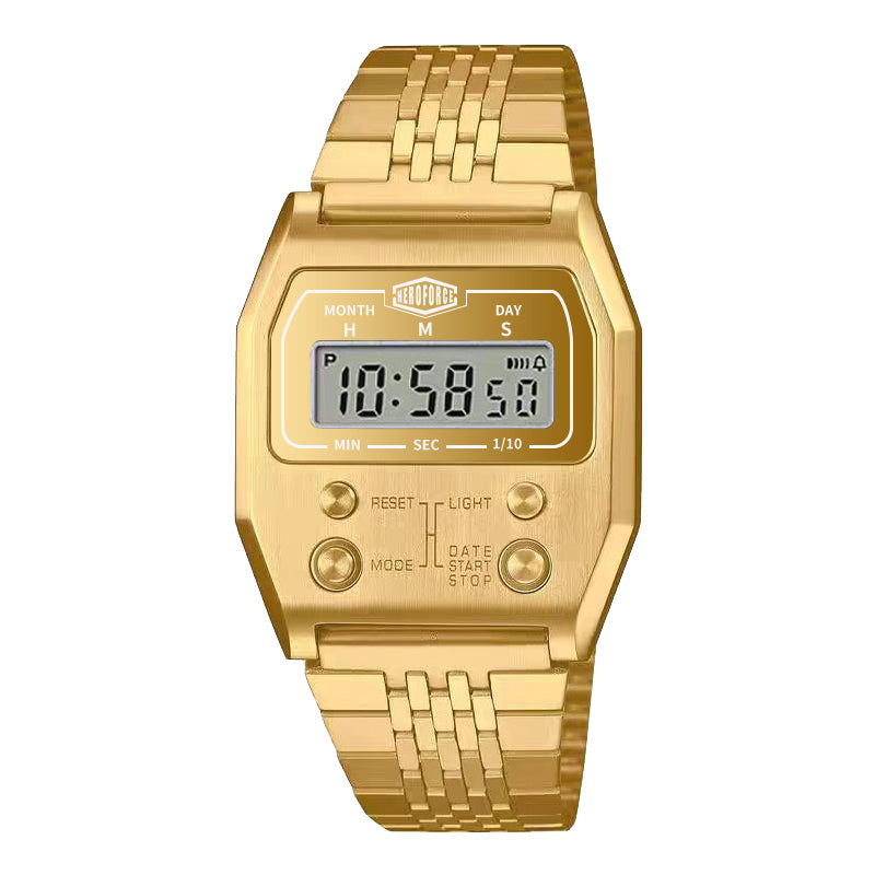 HeroForce 5022 - Retro Digital – Vintage Stainless Steel Watch