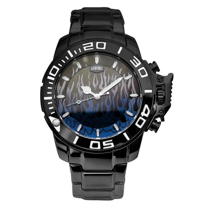 HeroForce 2370D - Flame Dial Men’s Watch – Sport Luxury Steel Timepiece