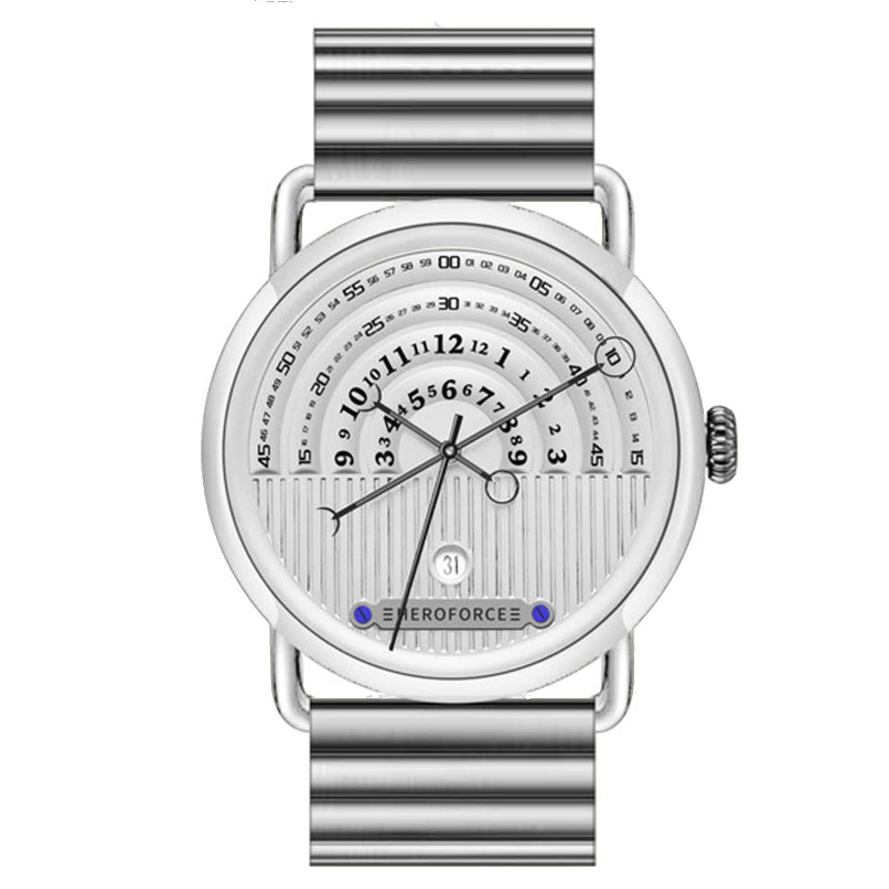 HeroForce 5005B – Men’s Minimal Dial Watch - Stainless Steel Strap