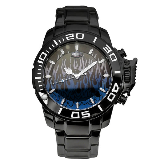 HeroForce 2370D - Flame Dial Men’s Watch – Sport Luxury Steel Timepiece