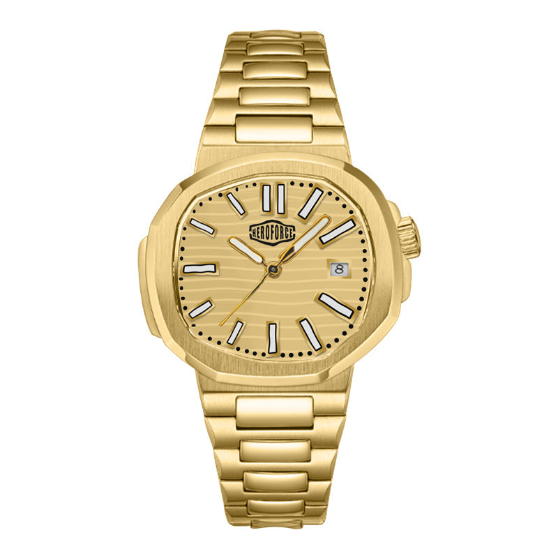 HeroForce 5019 - Classic Men’s Quartz Watch - Stainless Steel Strap & Date Window