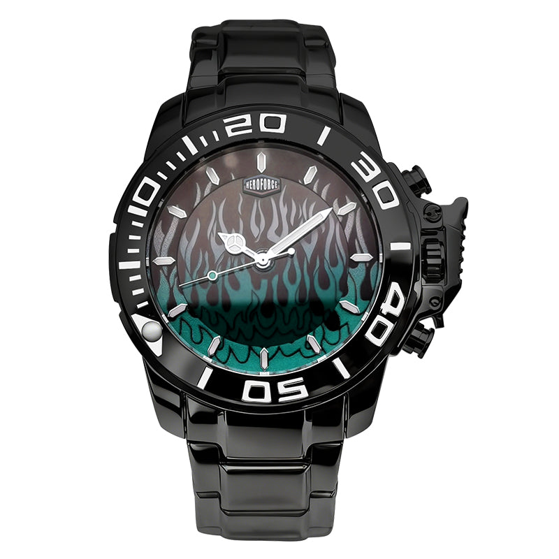 HeroForce 2370D - Flame Dial Men’s Watch – Sport Luxury Steel Timepiece