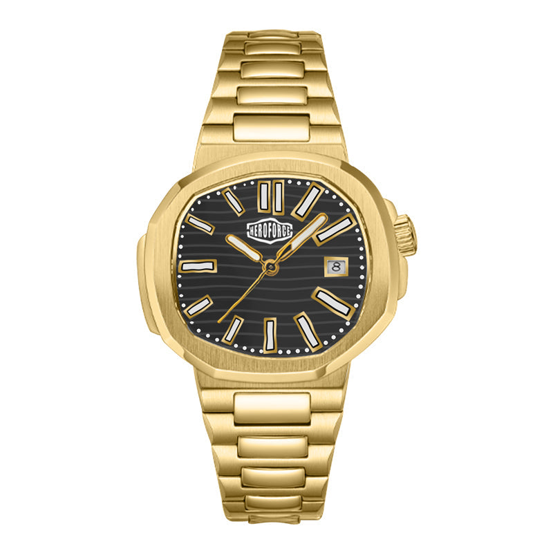 HeroForce 5019 - Classic Men’s Quartz Watch - Stainless Steel Strap & Date Window