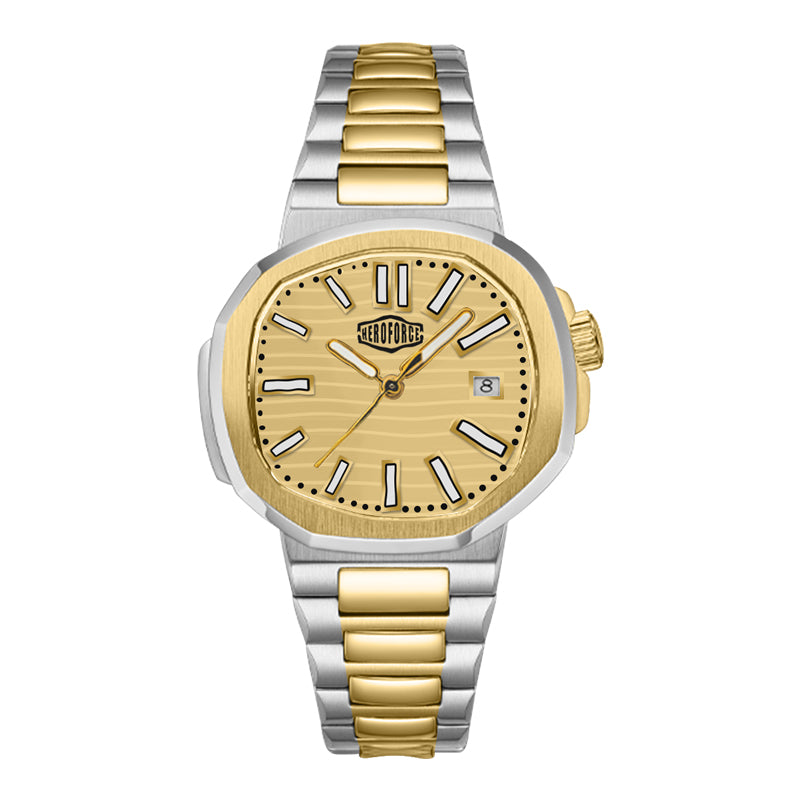 HeroForce 5019 - Classic Men’s Quartz Watch - Stainless Steel Strap & Date Window