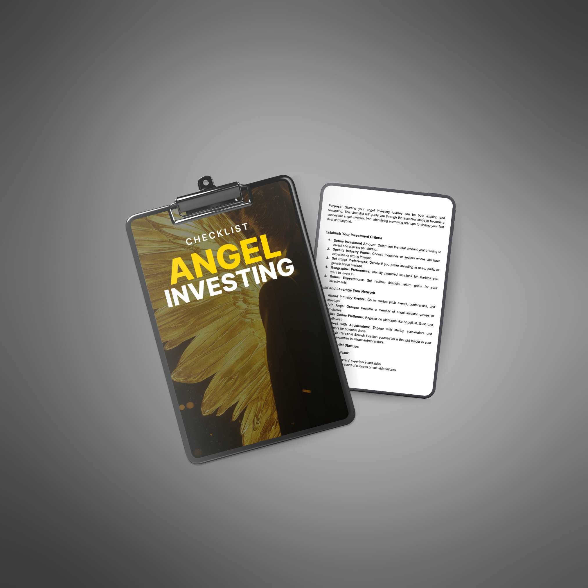 Skillboomer Angel Investing - Checklist