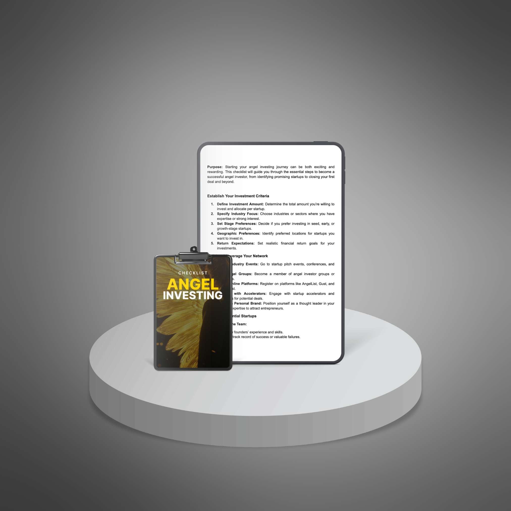 Skillboomer Angel Investing - Checklist
