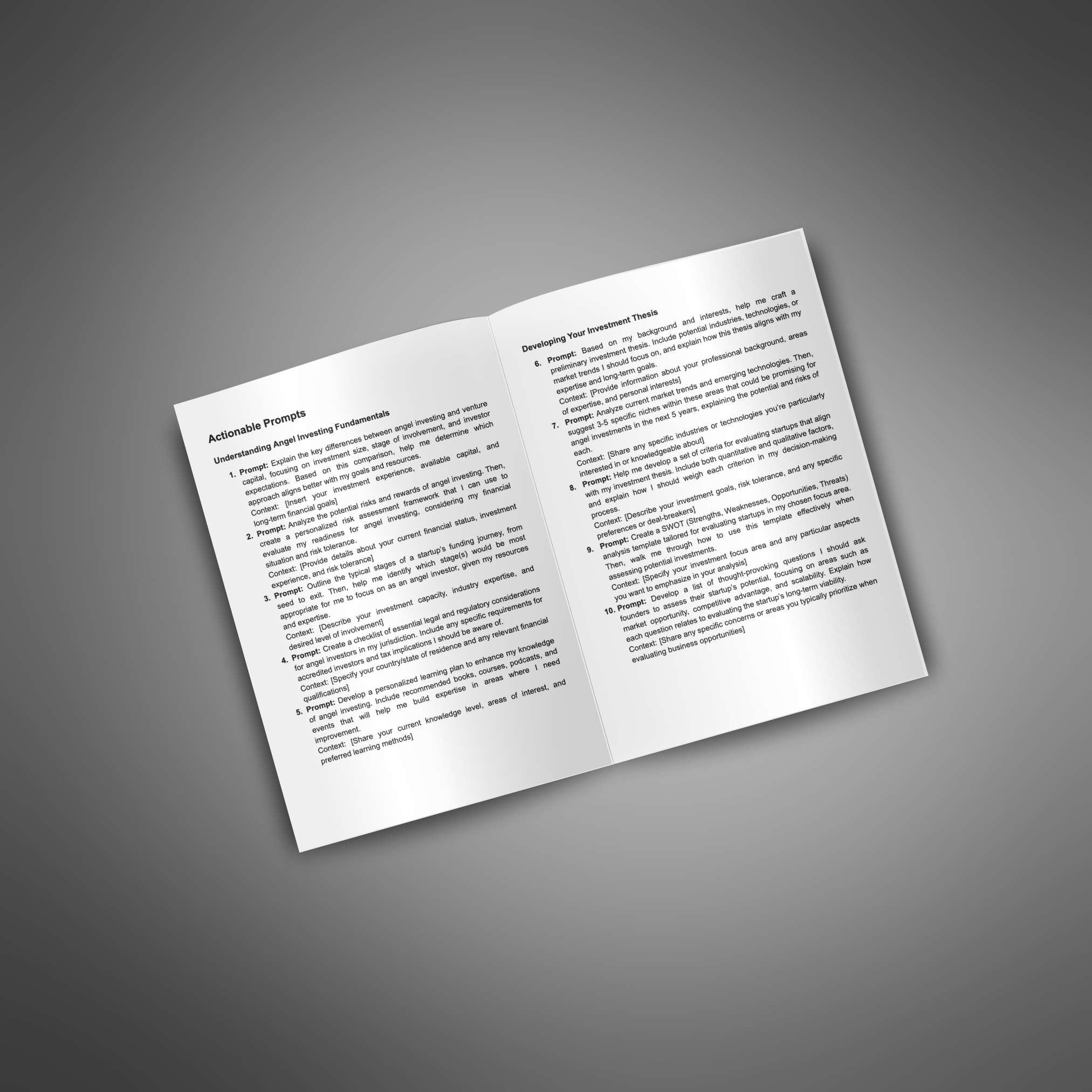 Skillboomer Angel Investing - Prompts