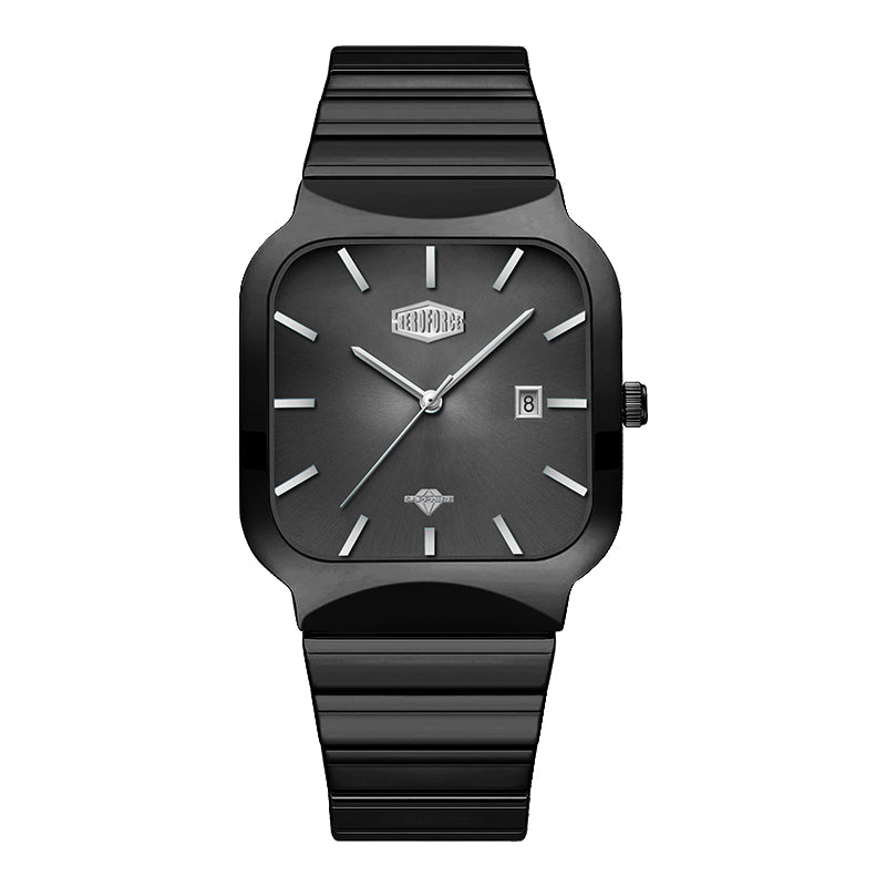 HeroForce 5055GL - Luxury Square Analog Watch with Sapphire Glass & Date Display