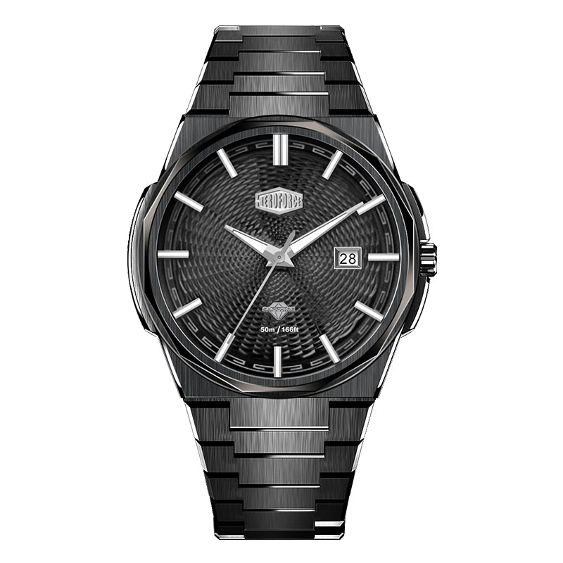 HeroForce 5053A – Luxury Mechanical-Style Watch with Octagonal Bezel