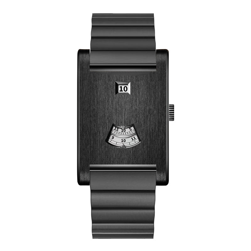 HeroForce 5035S – Jump-Hour Rectangle Watch with Integrated Cylindrical Bracelet