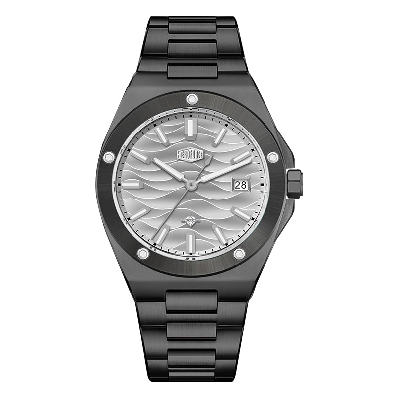 HeroForce 5039 – Luxury Watch - Wave Textured Dial & Sapphire Glass