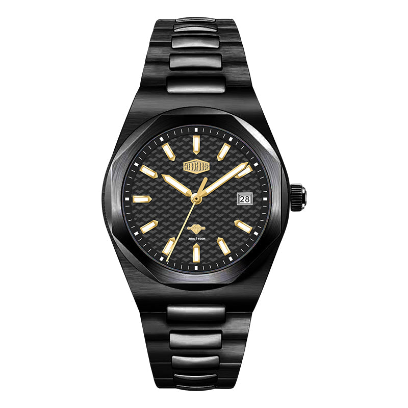 HeroForce 5041 – Luxury Analog Watch with 3D Mosaic Dial & Sapphire Glass