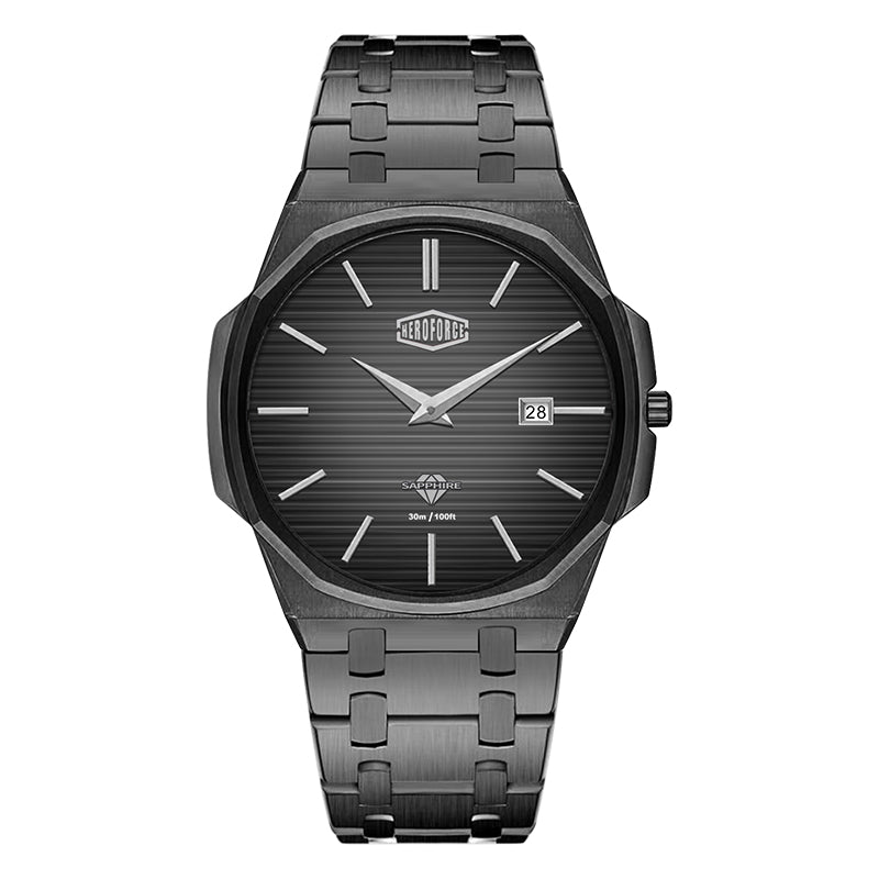 HeroForce 5040B – Men’s Octagonal Bezel Watch with Textured Dial