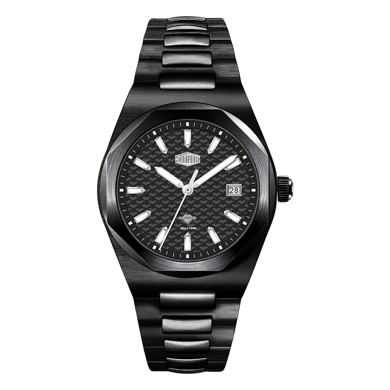 HeroForce 5041 – Luxury Analog Watch with 3D Mosaic Dial & Sapphire Glass