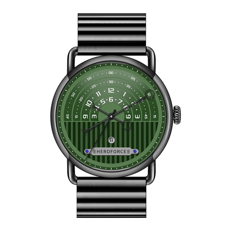 HeroForce 5005B – Men’s Minimal Dial Watch - Stainless Steel Strap