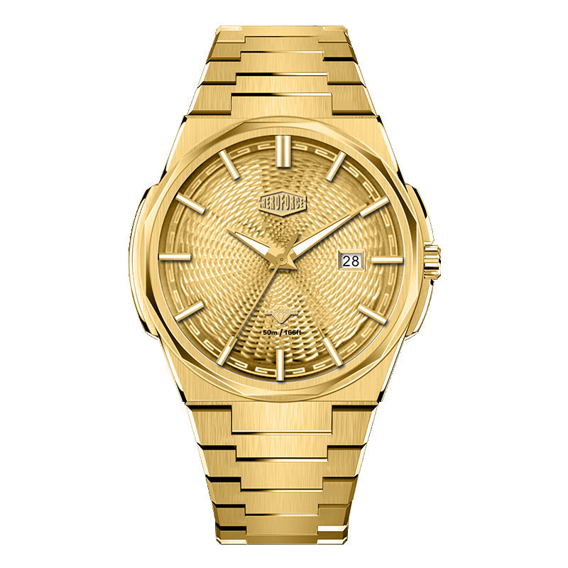 gold dial gold watch