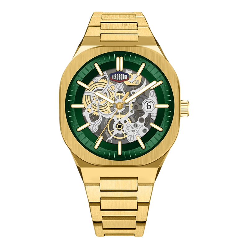 Gold-Green Skeleton Dial