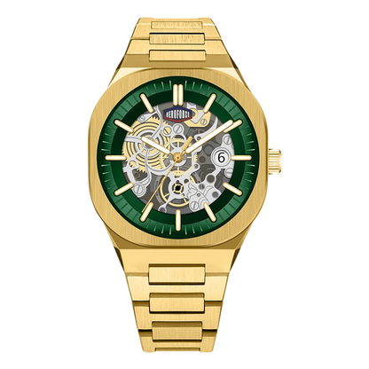 Gold-Green Skeleton Dial