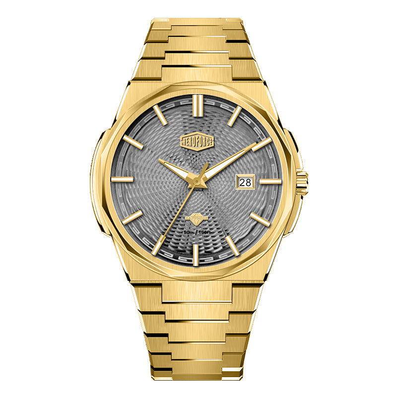 HeroForce 5053A – Luxury Mechanical-Style Watch with Octagonal Bezel