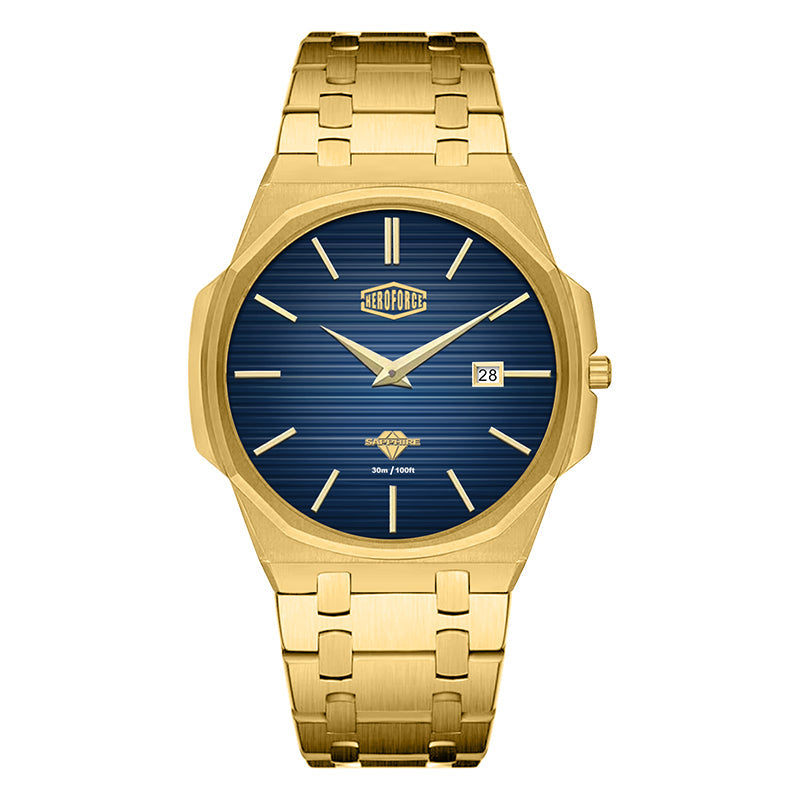 HeroForce 5040B – Men’s Octagonal Bezel Watch with Textured Dial