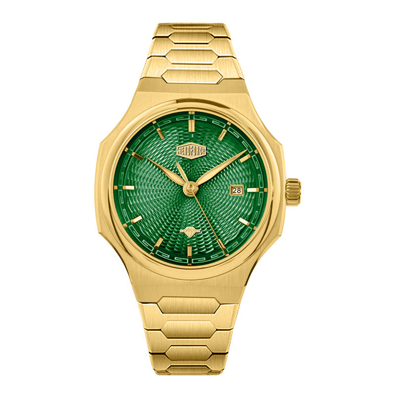 HeroForce 5006 - Sunburst Ripple – Luxury Watch with Radial Textured Dial