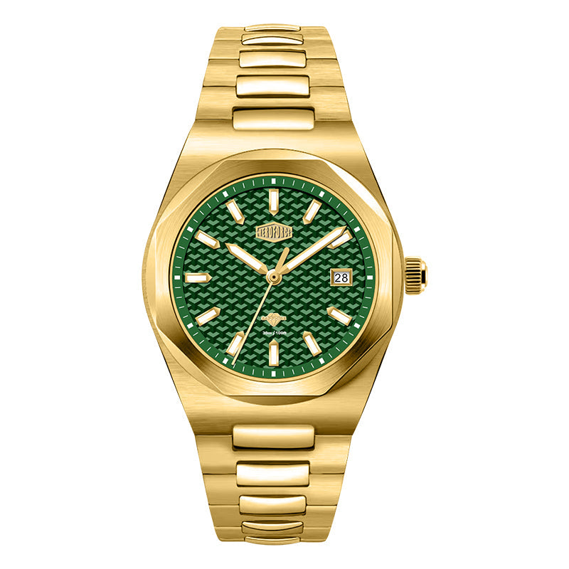HeroForce 5041 – Luxury Analog Watch with 3D Mosaic Dial & Sapphire Glass