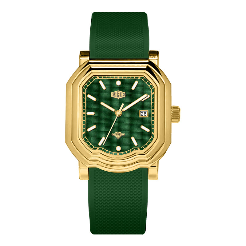HeroForce 5051P – Men’s Square Business Watch with Multi-Faceted Bezel and Date