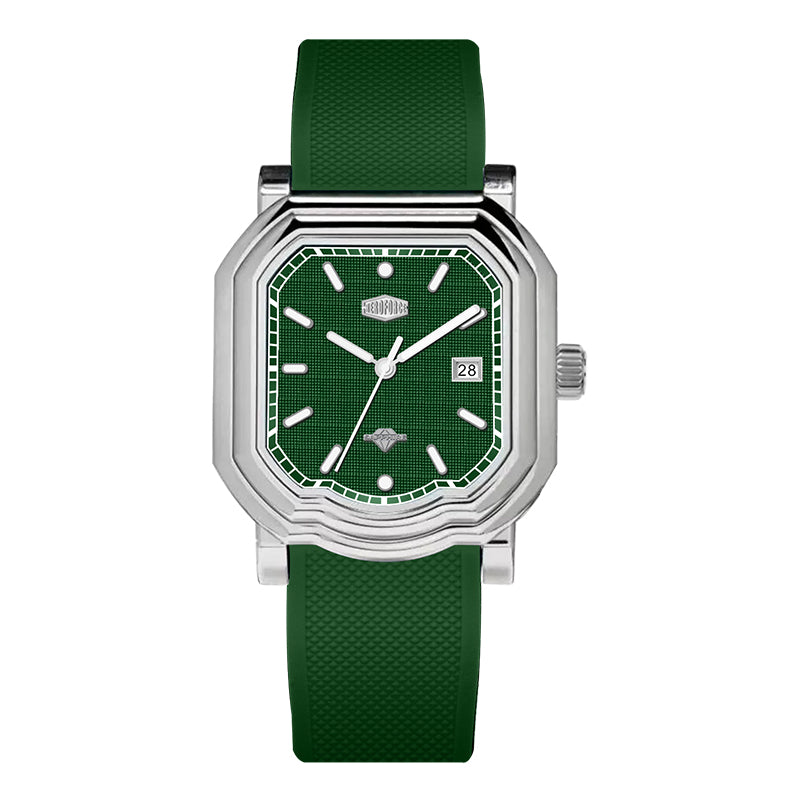 HeroForce 5051P – Men’s Square Business Watch with Multi-Faceted Bezel and Date
