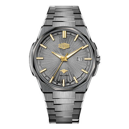 grey dial gold hands