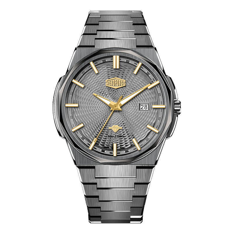 HeroForce 5053A – Luxury Mechanical-Style Watch with Octagonal Bezel