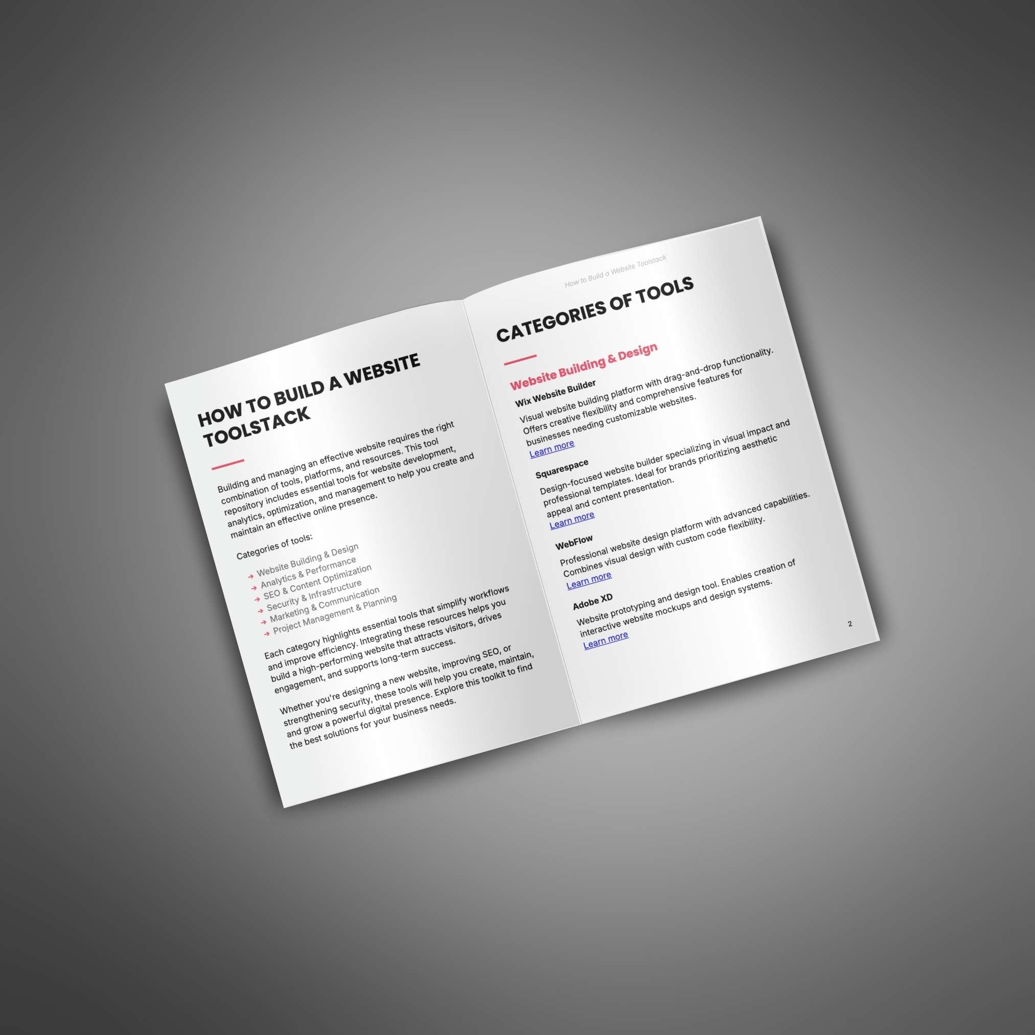Skillboomer How to Build a Website - Toolstack