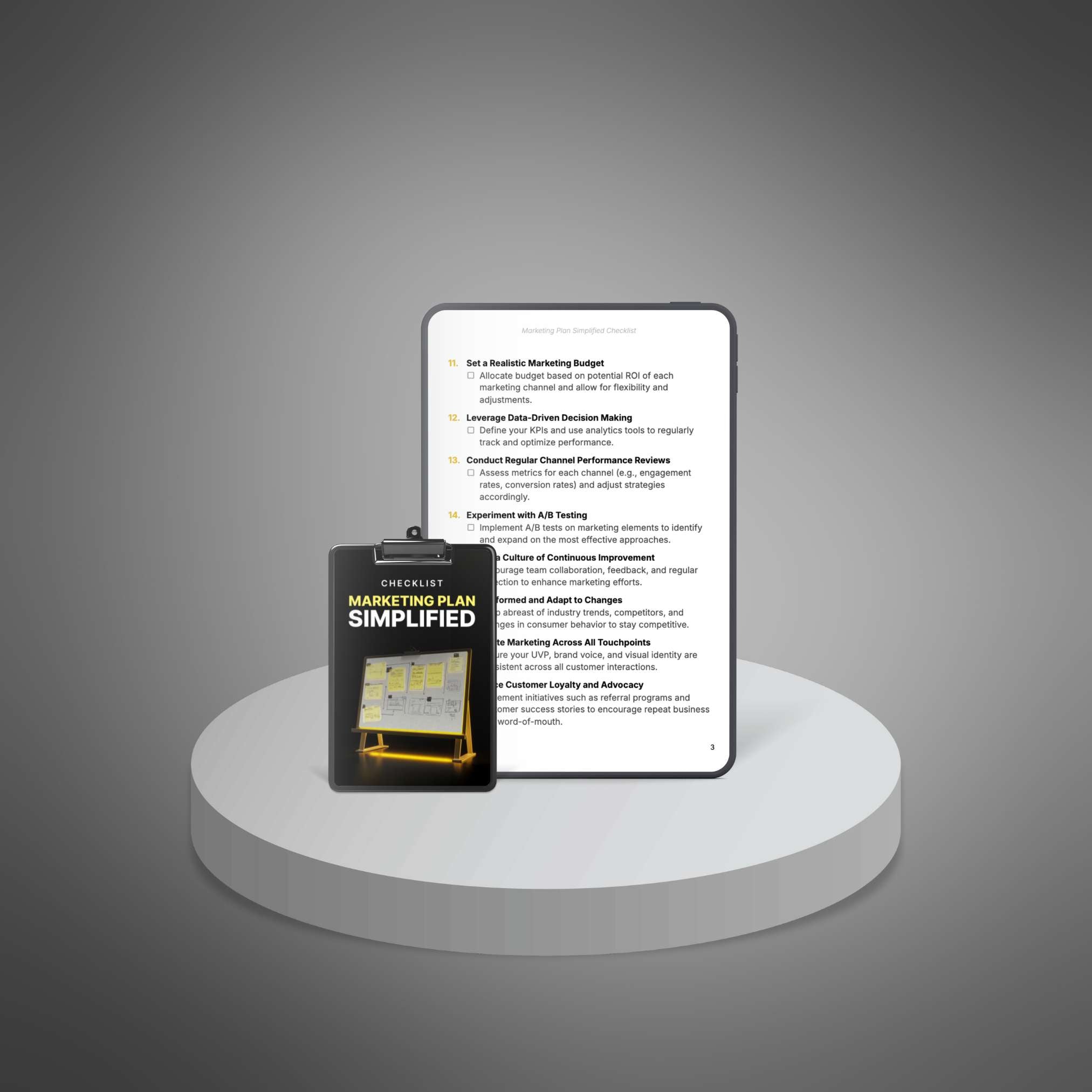 Skillboomer Marketing Plan Simplified - Checklist