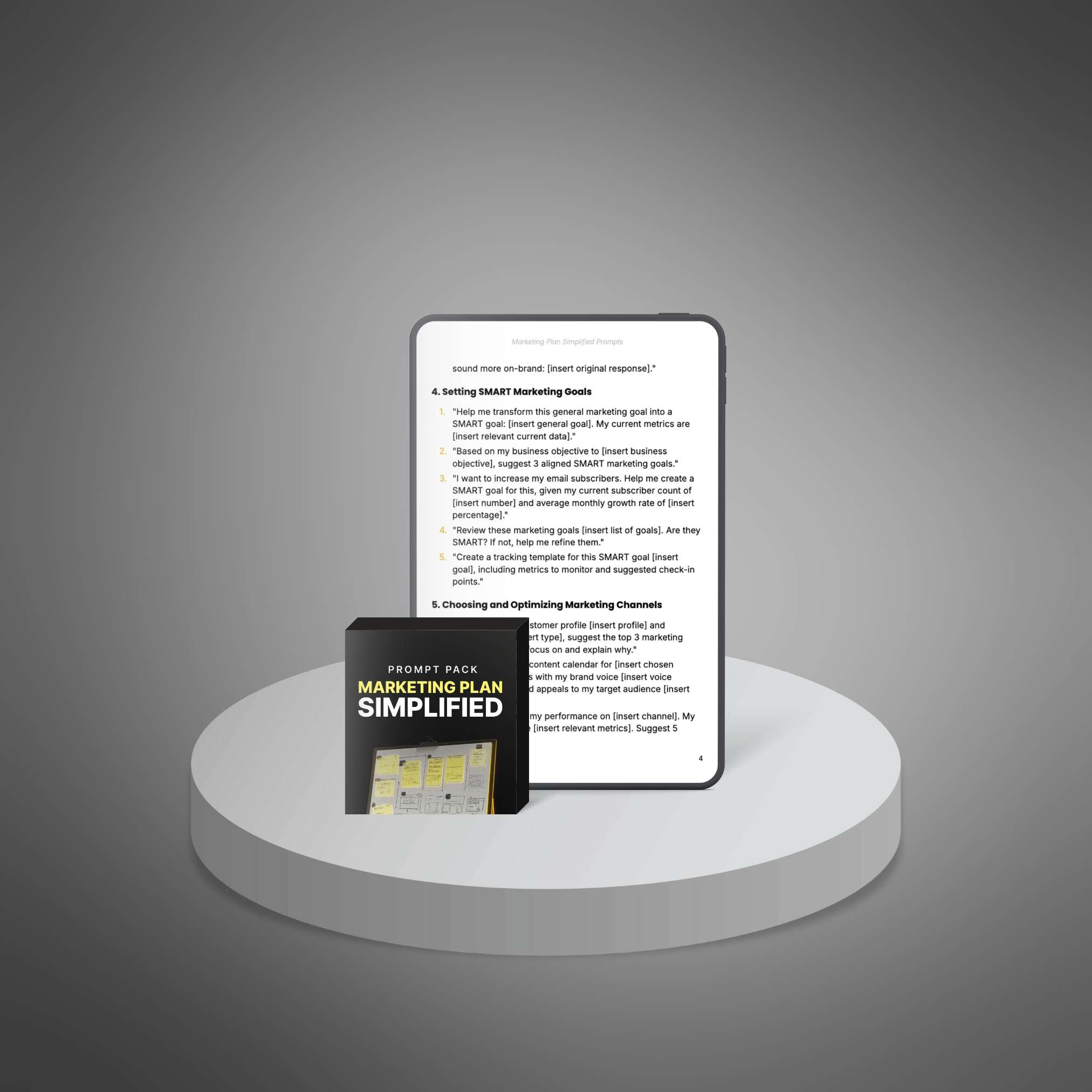 Skillboomer Marketing Plan Simplified - Prompts