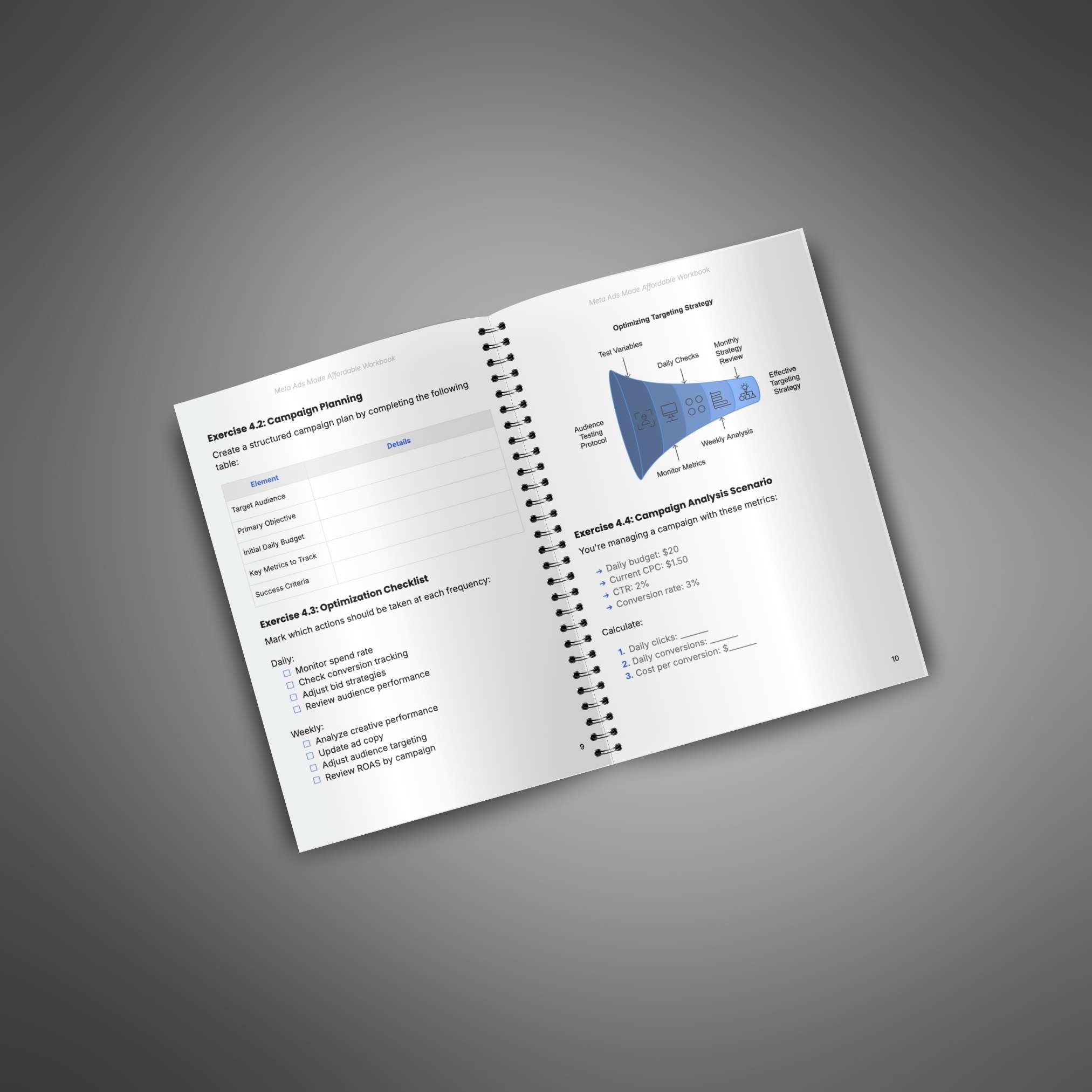 Skillboomer Meta Ads Made Affordable - Workbook