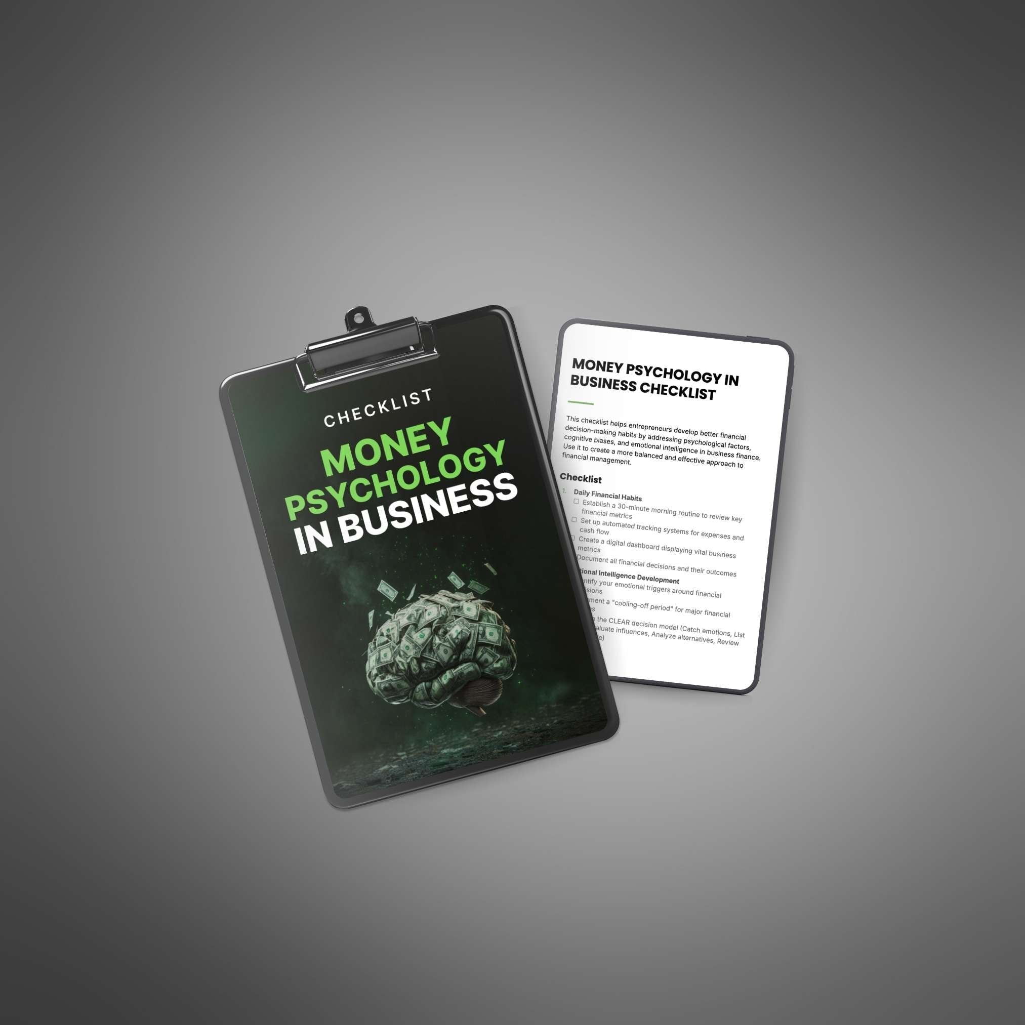 Skillboomer Money Psychology in Business - Checklist