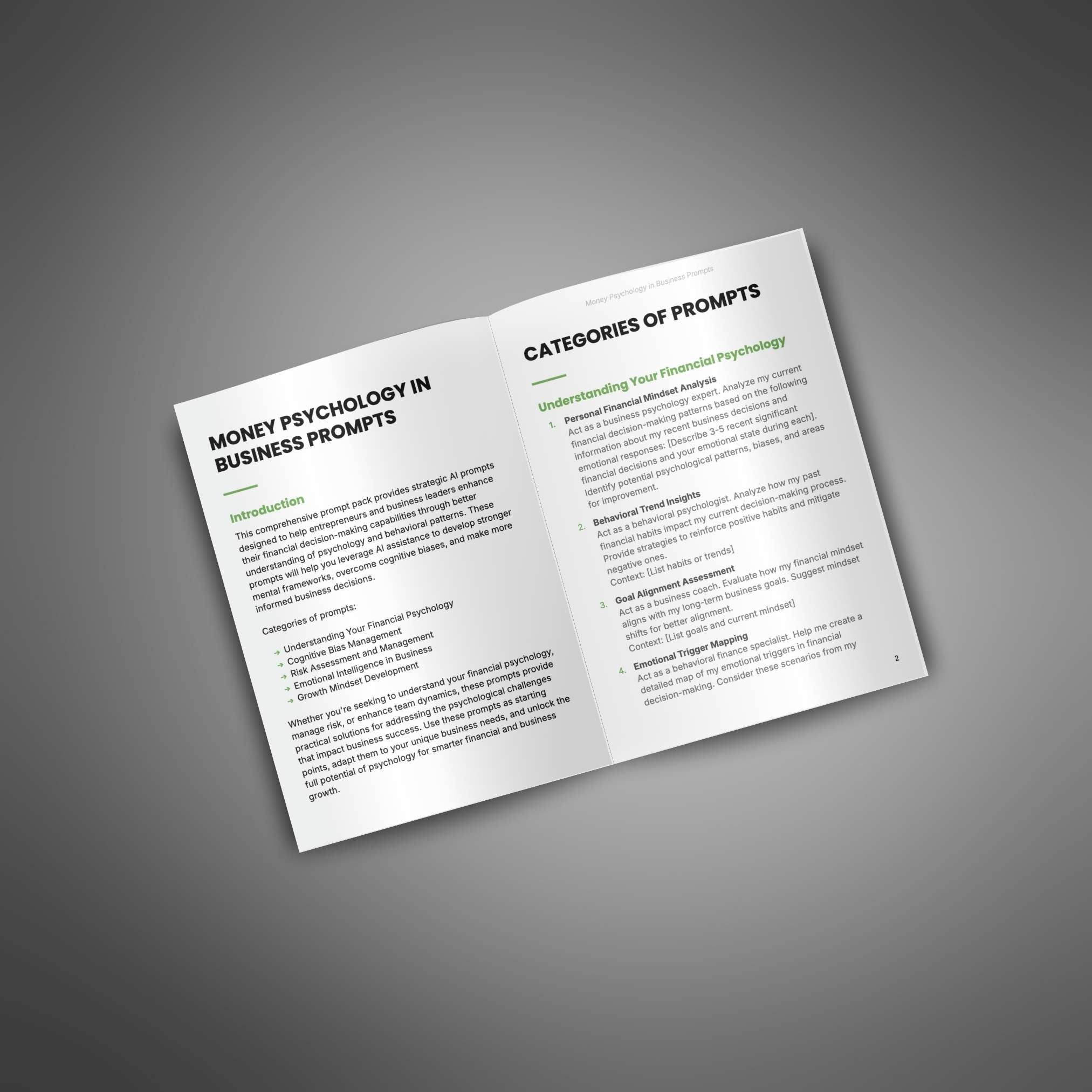 Skillboomer Money Psychology in Business - Prompts