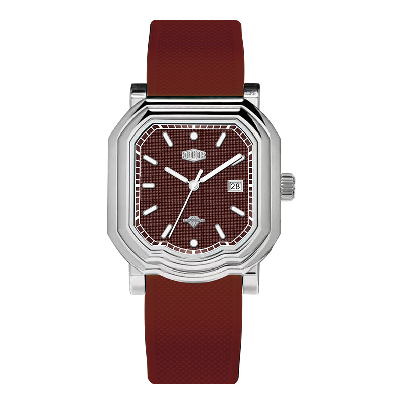 HeroForce 5051P – Men’s Square Business Watch with Multi-Faceted Bezel and Date